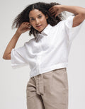 Triset Crop Square Blouse Wanita