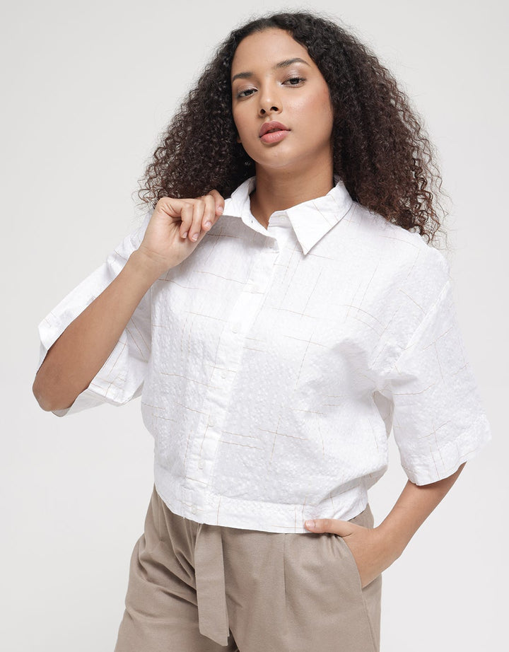 Triset Crop Square Blouse Women