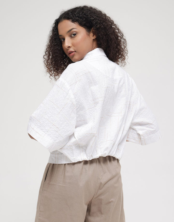 Triset Crop Square Blouse Women