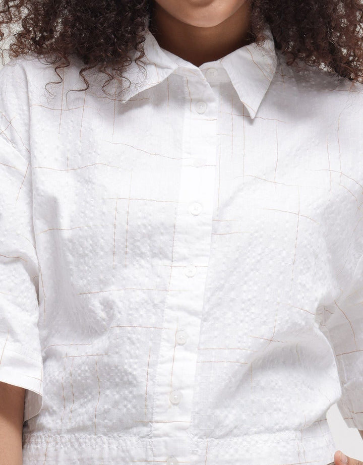 Triset Crop Square Blouse Women