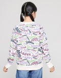 Nevada Wording Pattern Girls Sweater