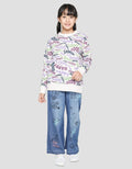 Nevada Wording Pattern Girls Sweater