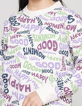 Nevada Wording Pattern Girls Sweater