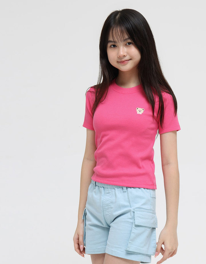 Nevada Bear Embro Kaos Anak Perempuan