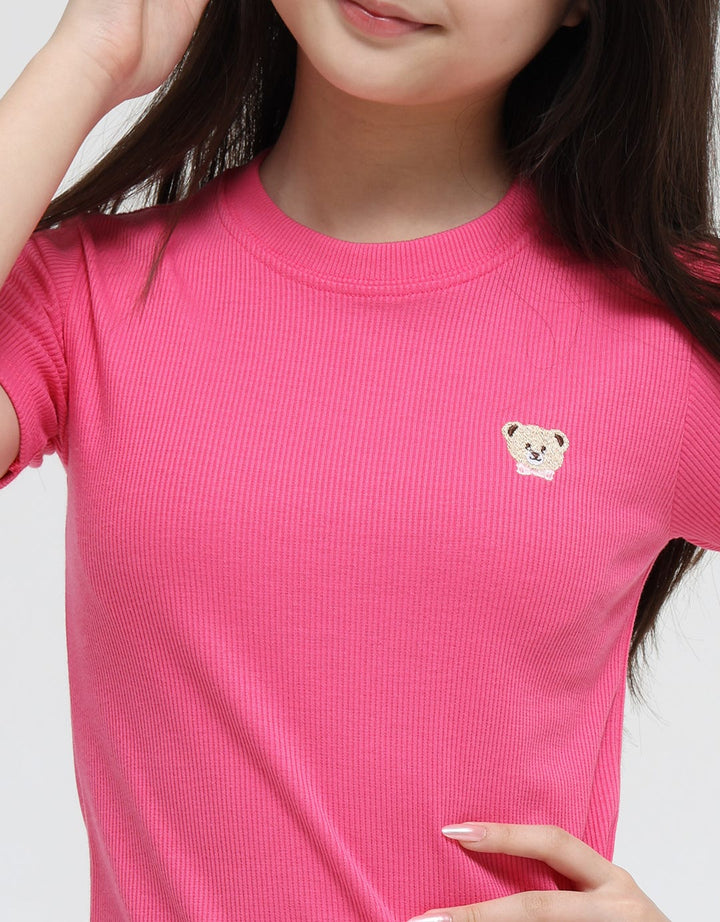 Nevada Bear Embro Kaos Anak Perempuan
