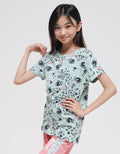 Nevada Cat Eyes Print Kaos Anak Perempuan