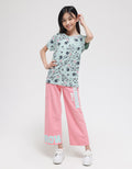 Nevada Cat Eyes Print Kaos Anak Perempuan