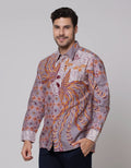 Arjuna Weda Men's Twin Peacock Batik Shirt