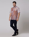 Arjuna Weda Men's Twin Peacock Batik Shirt