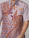 Arjuna Weda Men's Twin Peacock Batik Shirt