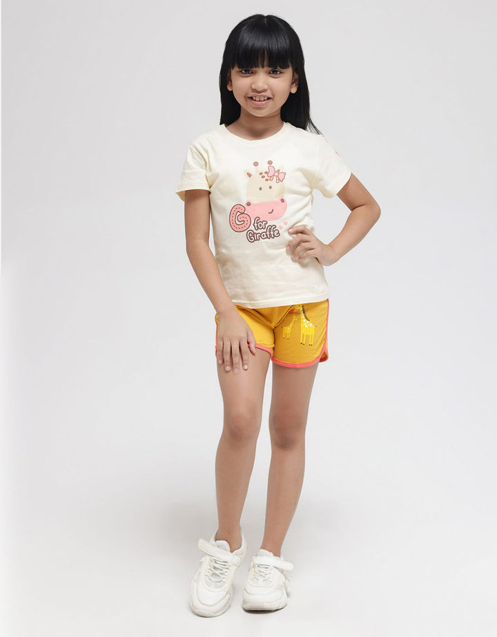 Little M Short Pants Bis 2 Giraffes