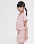 Little M Top - Bottom Set Woven Kotak