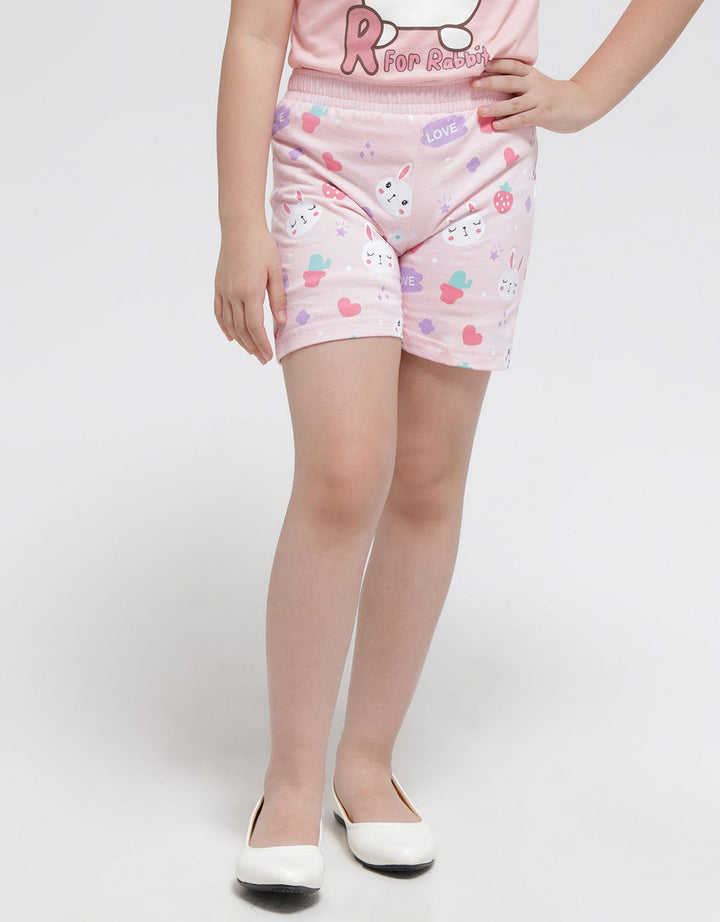 Little M Short Pants Full Print Mix Bunny