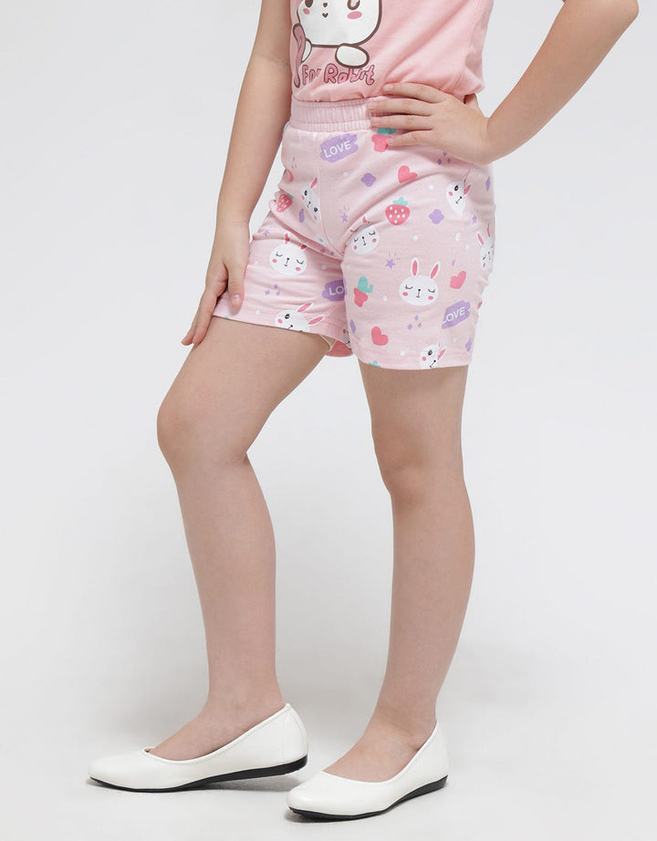 Little M Short Pants Full Print Mix Bunny