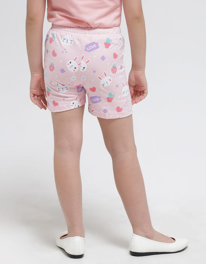 Little M Short Pants Full Print Mix Bunny