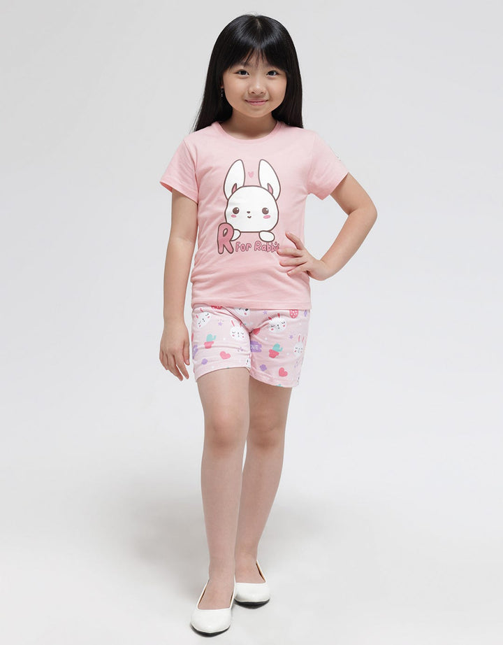 Little M Short Pants Full Print Mix Bunny