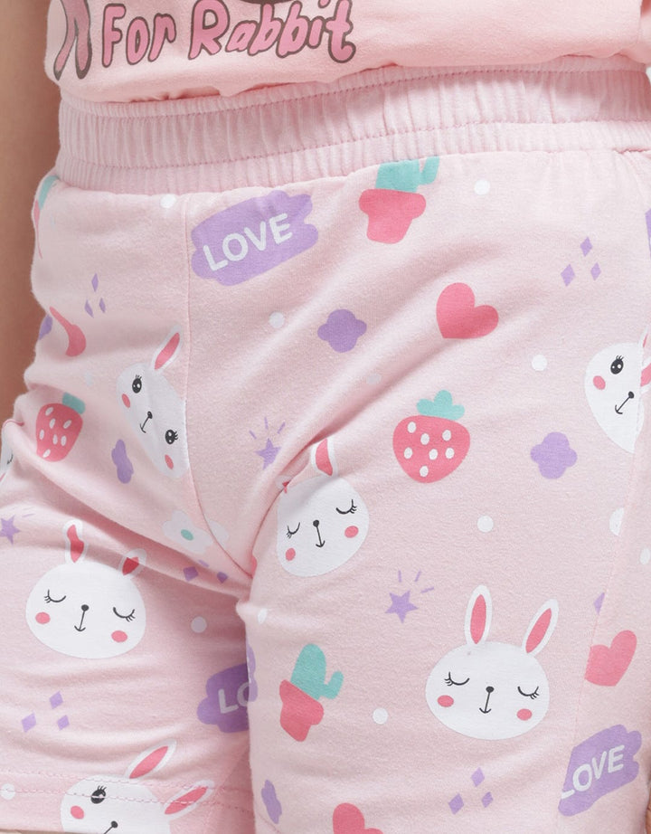 Little M Short Pants Full Print Mix Bunny
