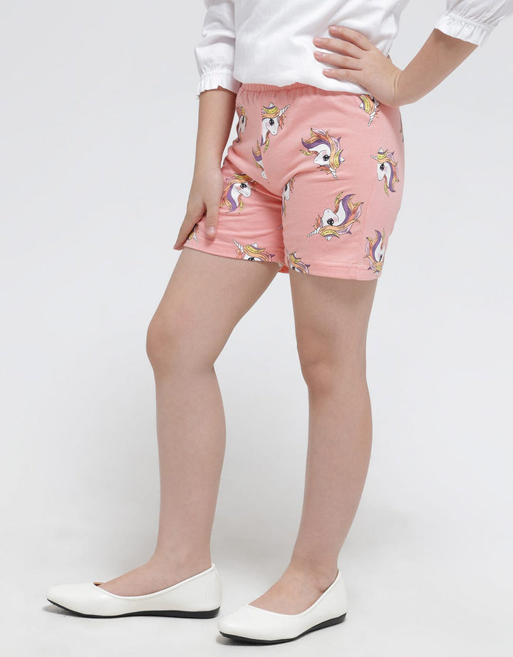Little M Full Print Mix Unicorn Celana Pendek Anak Perempuan