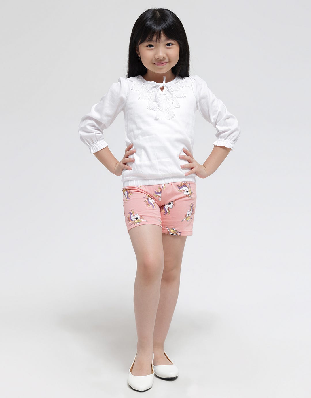 Little M Full Print Mix Unicorn Celana Pendek Anak Perempuan