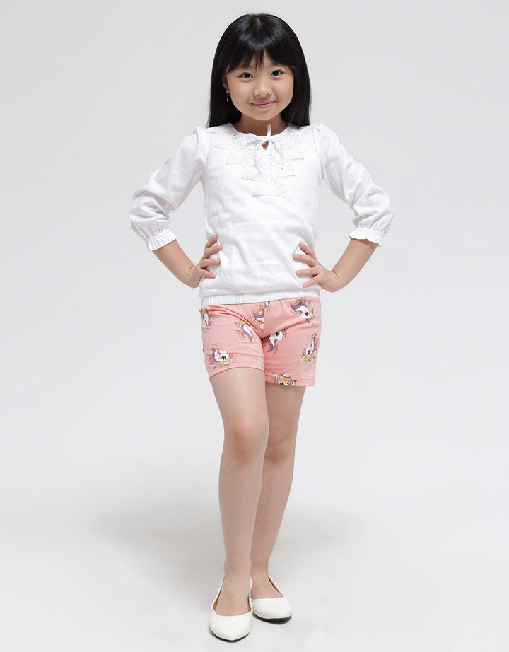 Little M Full Print Mix Unicorn Celana Pendek Anak Perempuan