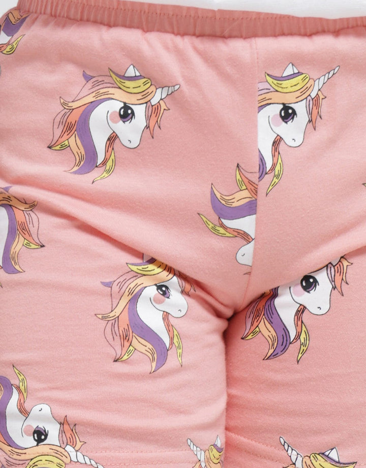Little M Full Print Mix Unicorn Celana Pendek Anak Perempuan
