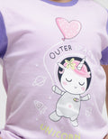Little M Kucing Space Kaos Anak Perempuan