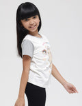 Little M Caticorn Print Kaos Anak Perempuan