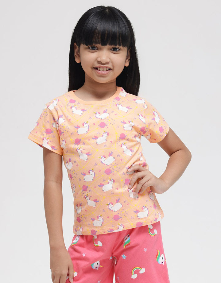 Little M Space 2 Print Kaos Anak Perempuan