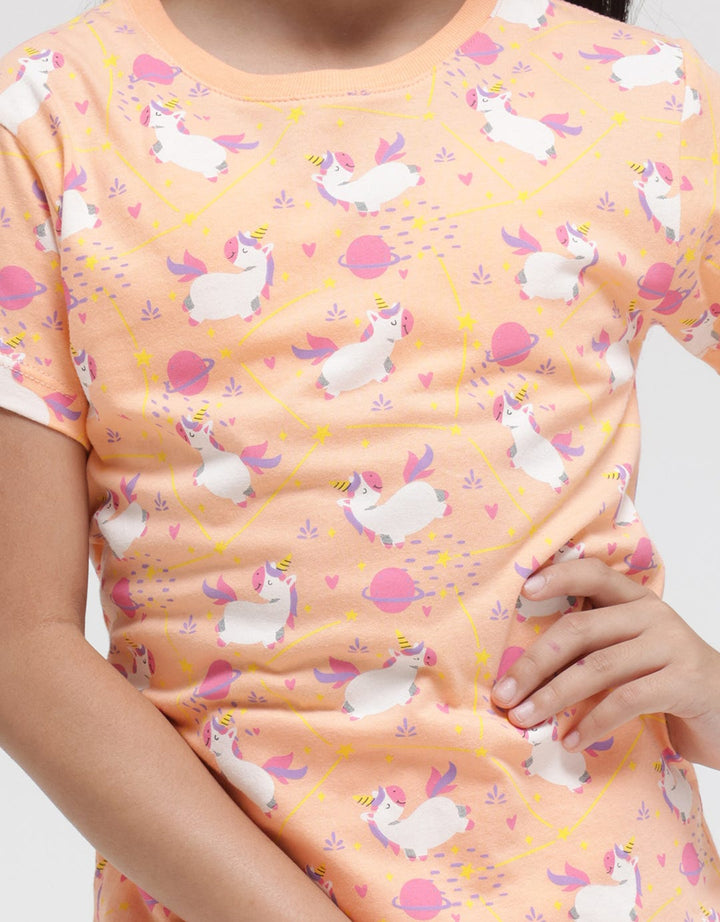 Little M Space 2 Print Kaos Anak Perempuan
