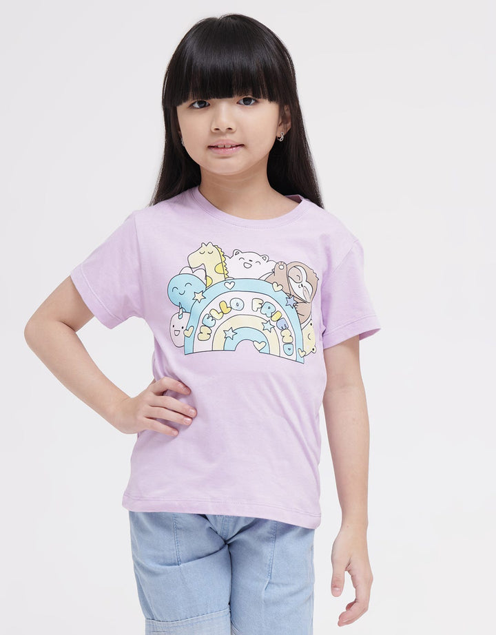 Little M Short Sleeve T-Shirt Print Flower Statement