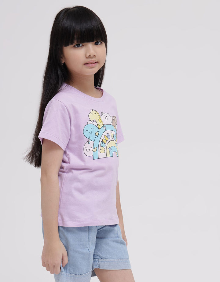 Little M Short Sleeve T-Shirt Print Flower Statement