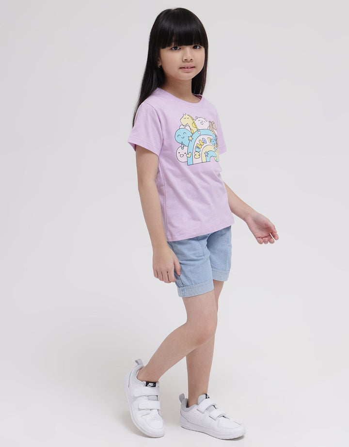 Little M Short Sleeve T-Shirt Print Flower Statement