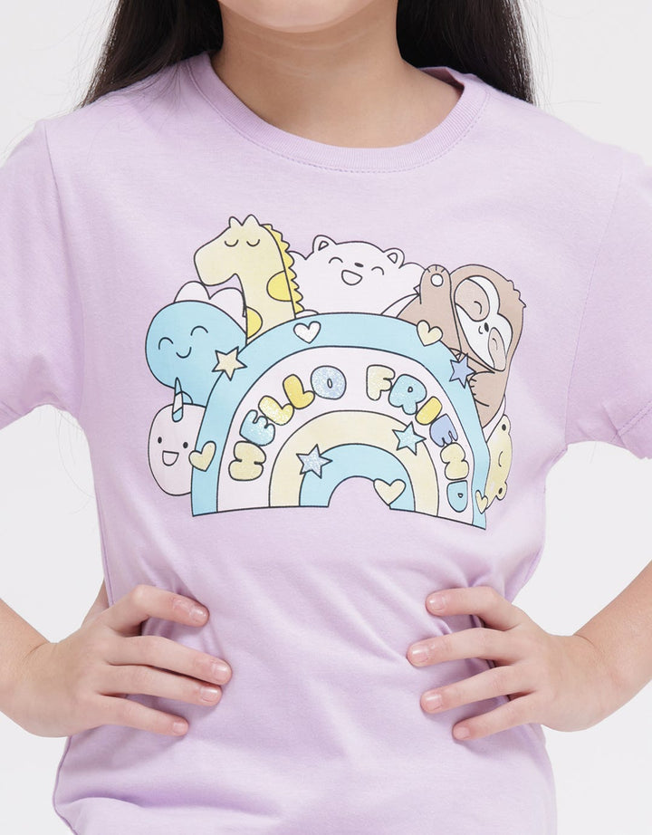 Little M Short Sleeve T-Shirt Print Flower Statement