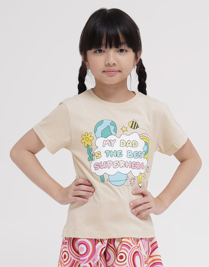 Little M Short Sleeve T-Shirt Print Flower Statement