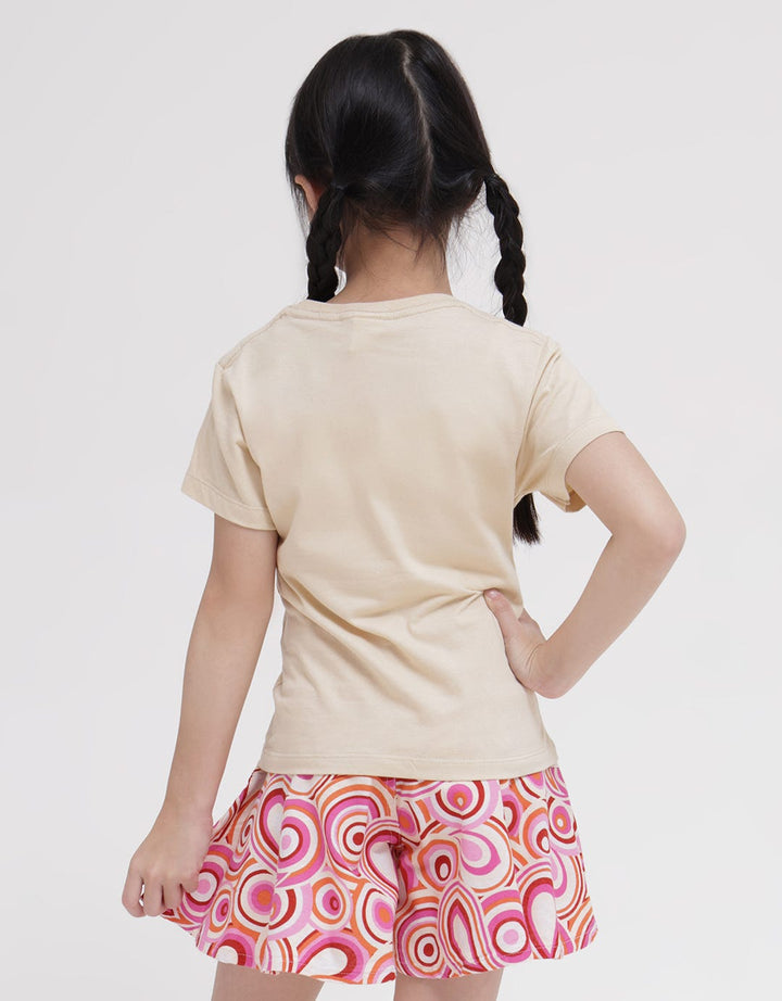 Little M Short Sleeve T-Shirt Print Flower Statement
