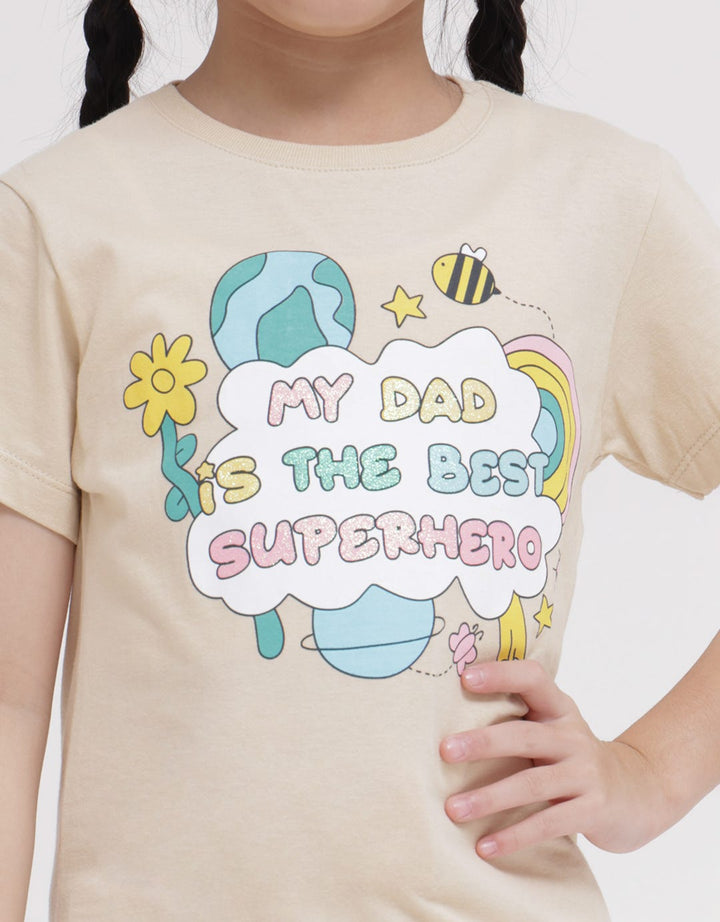 Little M Short Sleeve T-Shirt Print Flower Statement
