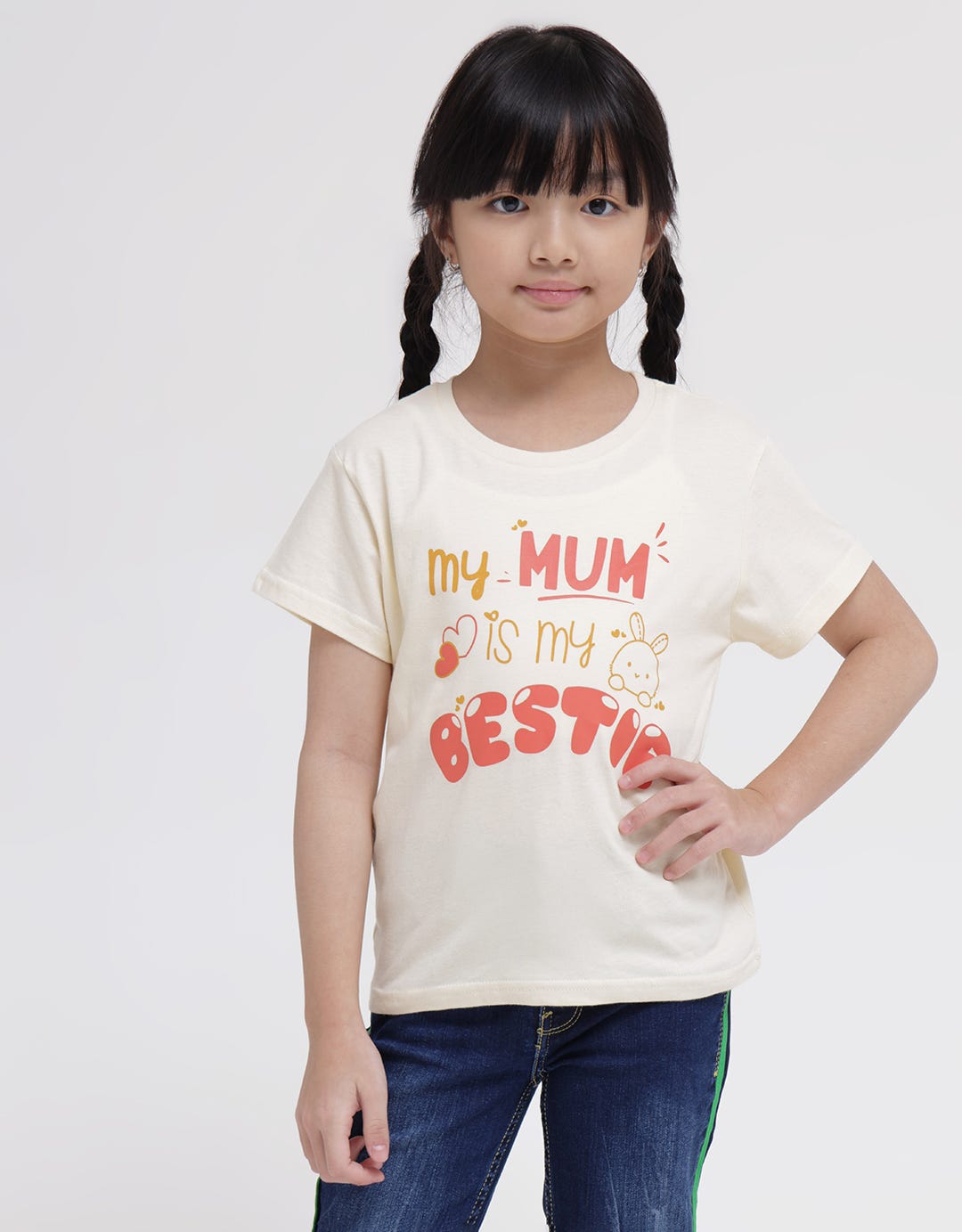 Little M Short Sleeve T-Shirt Print My Mum Is My Bestie