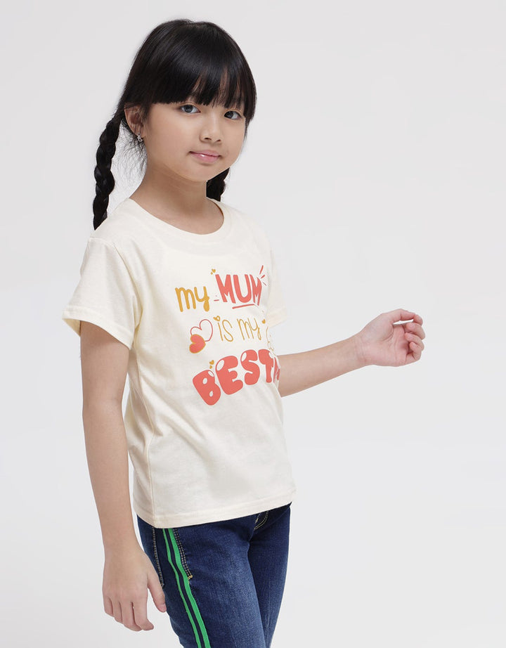 Little M Short Sleeve T-Shirt Print My Mum Is My Bestie