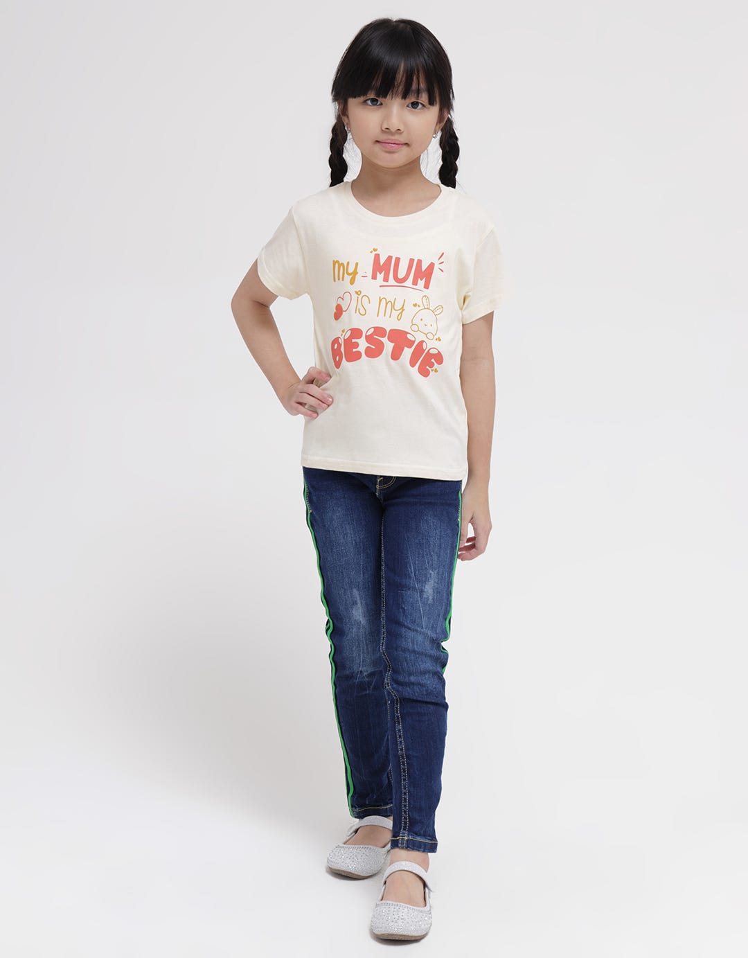 Little M Short Sleeve T-Shirt Print My Mum Is My Bestie