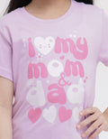 Little M Short Sleeve T-Shirt Print I Love Mom And Dad