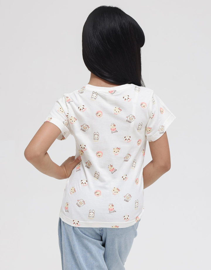 Little M Print Text Kaos Anak Perempuan