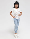 Little M Print Text Kaos Anak Perempuan