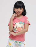 Little M Letter Bear Kaos Anak Perempuan