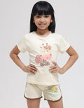 Little M Short Sleeve T-Shirt Animal Letter For Girrafe