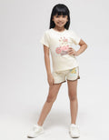 Little M Short Sleeve T-Shirt Animal Letter For Girrafe