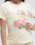 Little M Short Sleeve T-Shirt Animal Letter For Girrafe