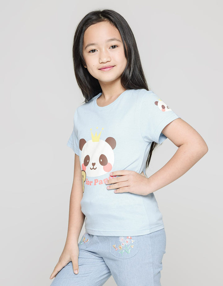 Little M Letter For Panda Girls T-Shirt