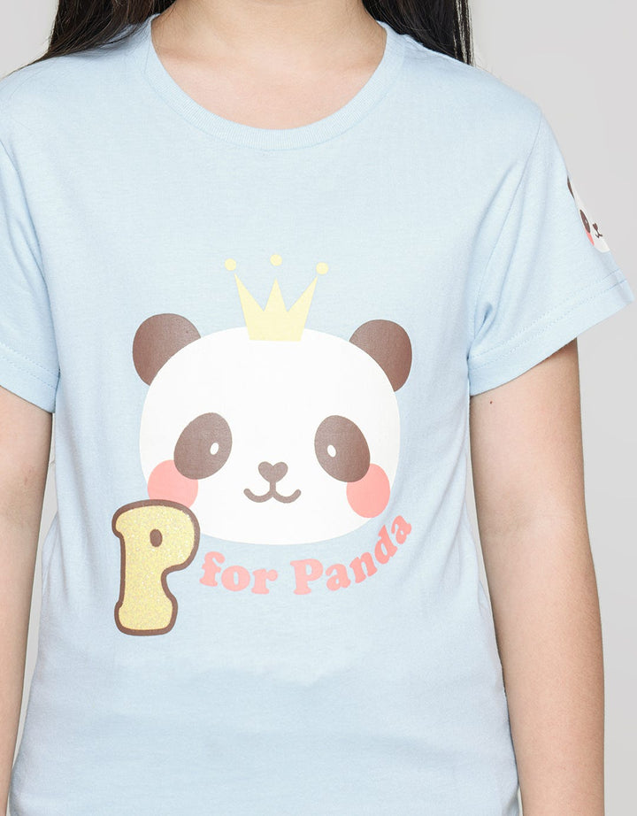 Little M Letter For Panda Girls T-Shirt