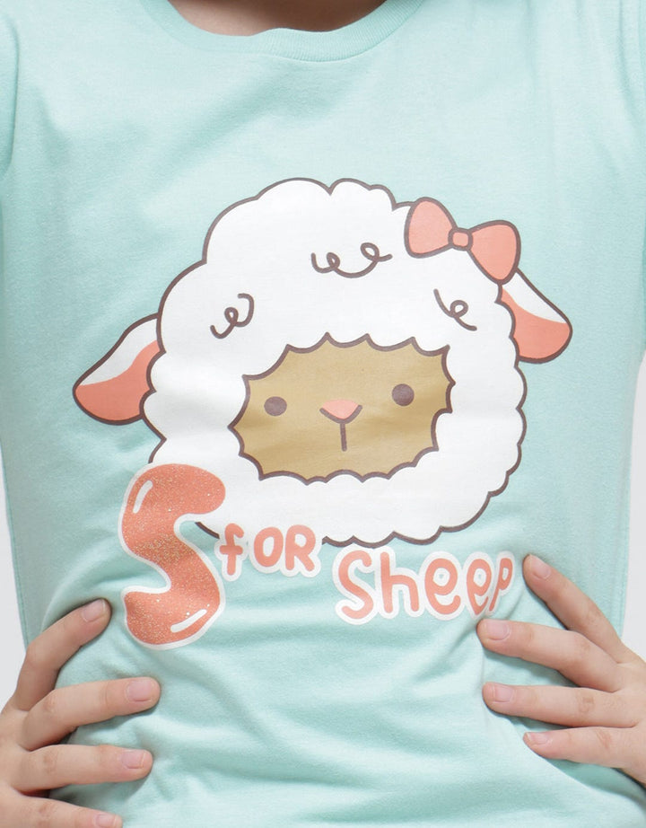 Little M L For Sheep Kaos Anak Perempuan