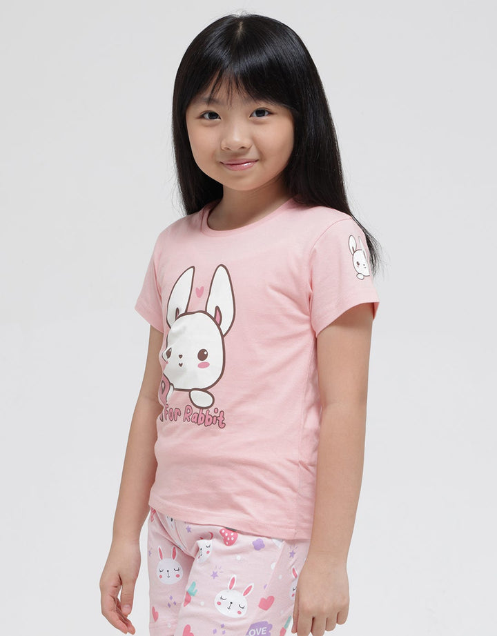Little M R For Rabbit Kaos Anak Perempuan